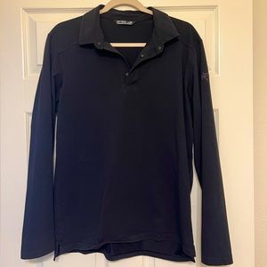 Black Arc’teryx long sleeve men’s polo. Size Medium